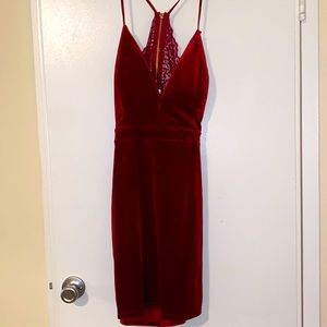 SEXY red velvet dress